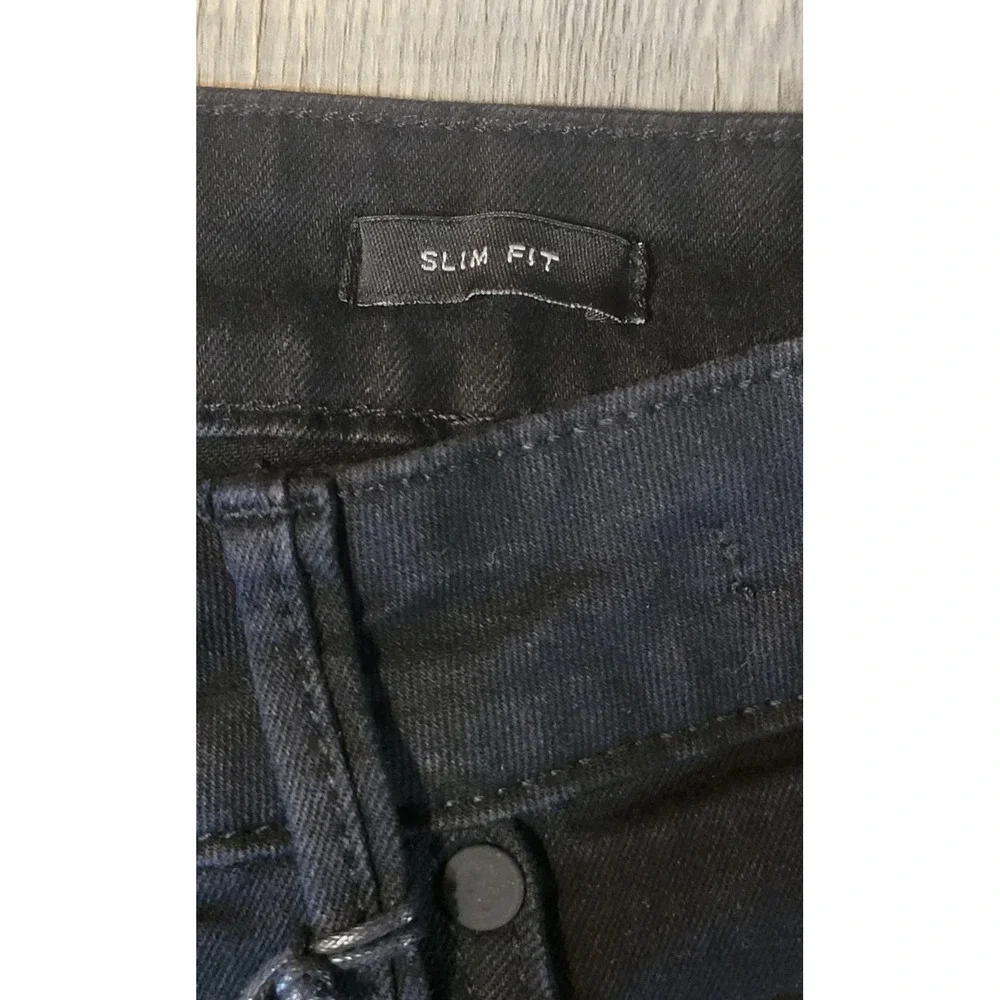 Kenneth Cole Mens Slim Fit Jeans 33x32 Watts Wash Black Stretch EU9D24BWTS32